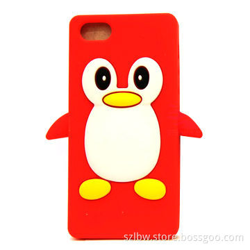 3D Penguin Shaped Silicone Protective Case for iPhone 5C, ODM/OEM Orders Welcomed